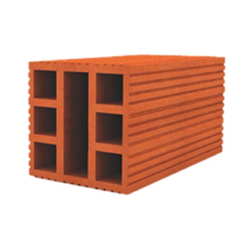 طوب احمر مجوف لبناء 7 فتحات شركة الخياط مقاس 40×20×20 سم