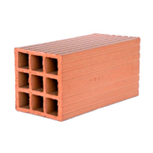 طوب احمر مجوف لبناء اليمام مقاومة الضغط 50 كجم/سم2 مقاس المصنع 20×20×40 سم الوزن 11.6 كجم